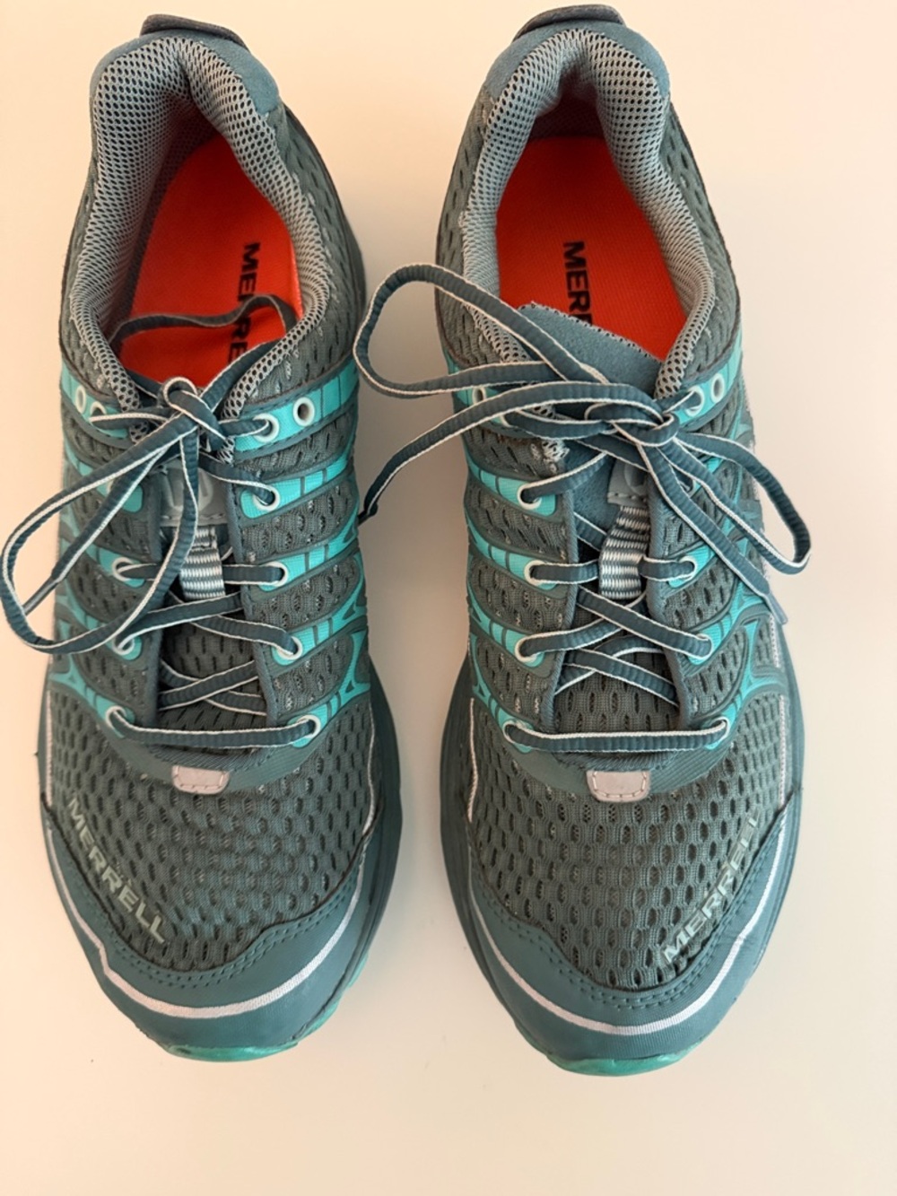 Merrell Women's Teal/Aqua Breathable Lace-Up Athletic Sneakers